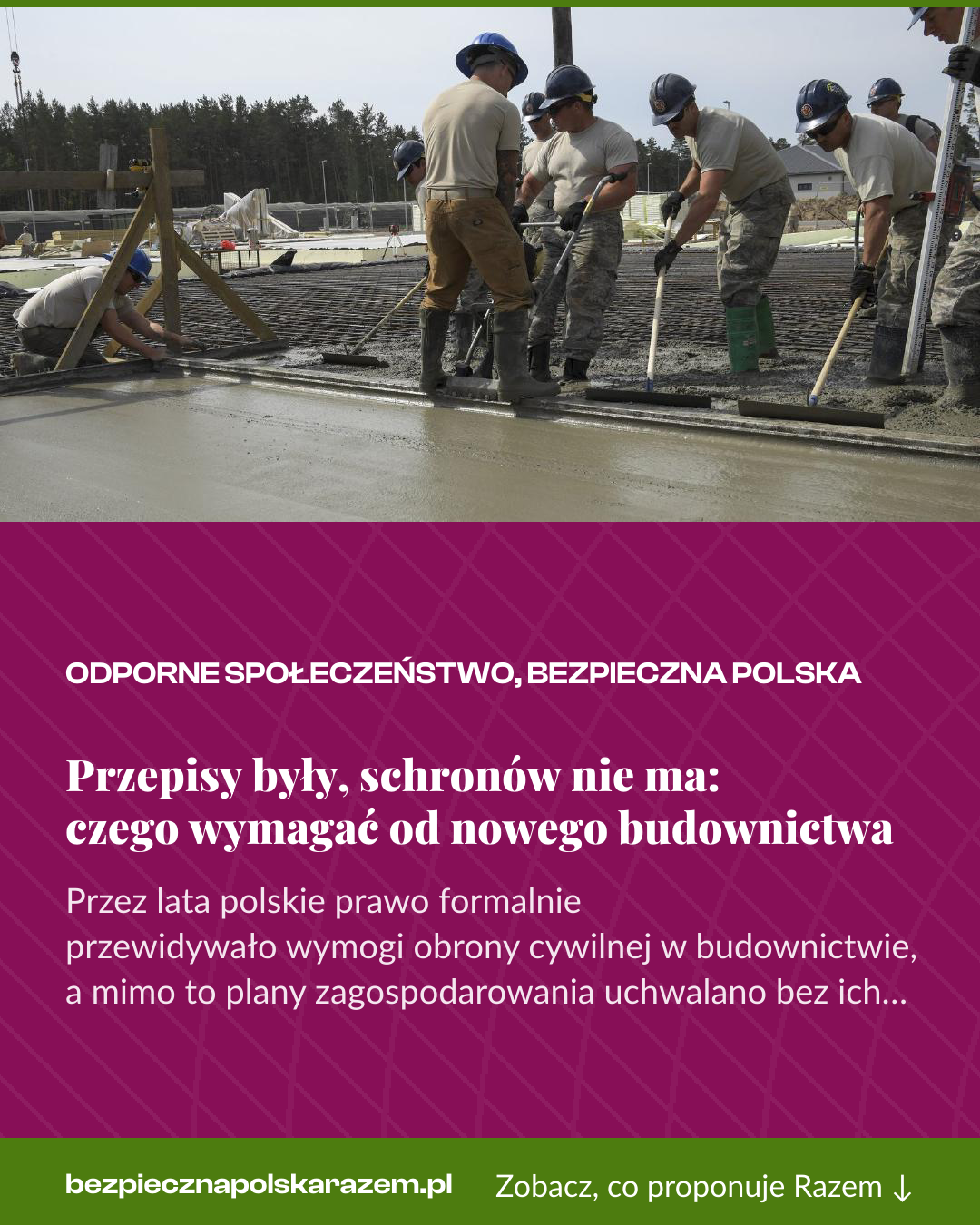 Grafika pionowa do udostępnienia: Przepisy były, schronów nie ma: czego wymagać od nowego budownictwa