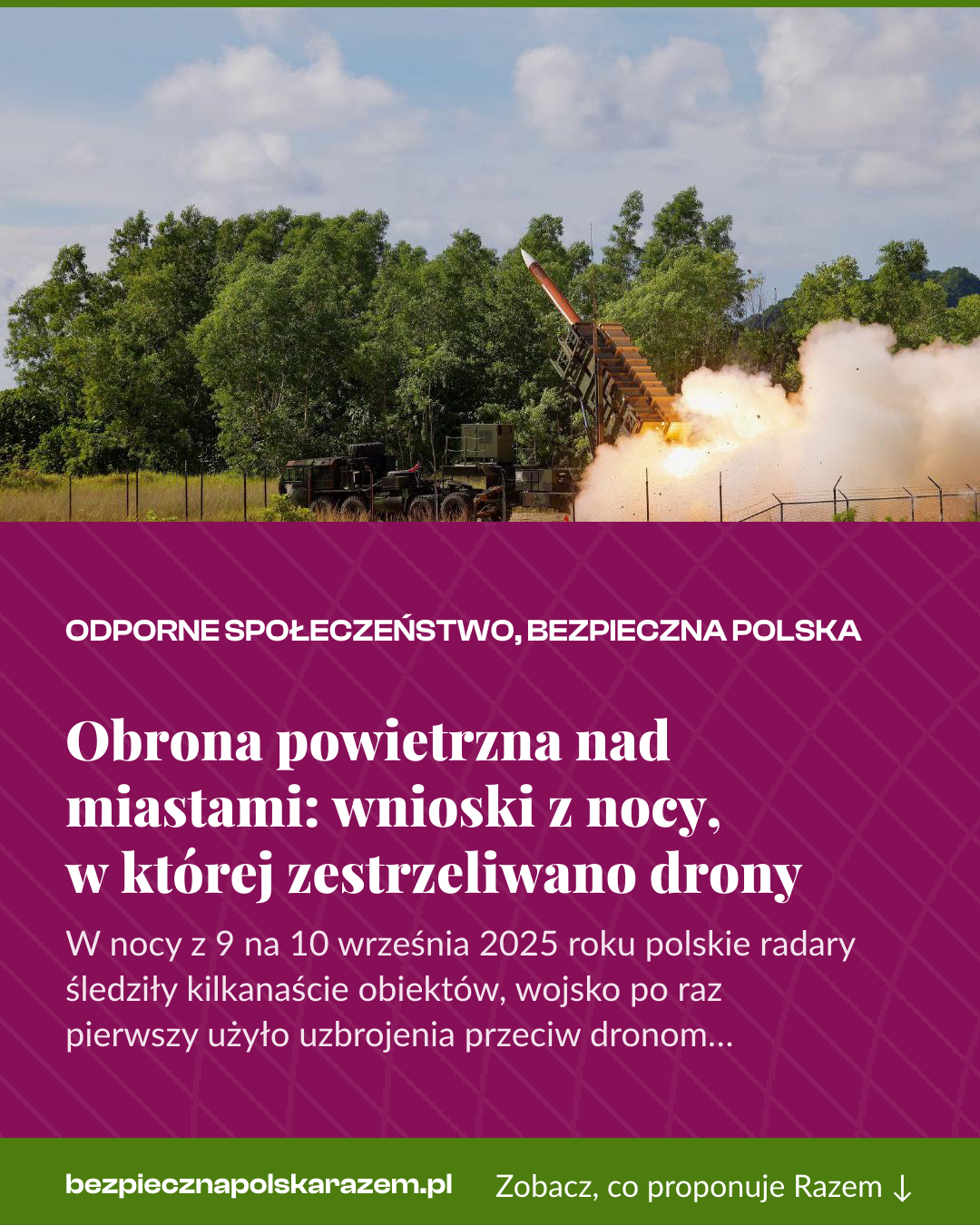 Grafika pionowa do udostępnienia: Obrona powietrzna nad miastami: wnioski z nocy, w której zestrzeliwano drony