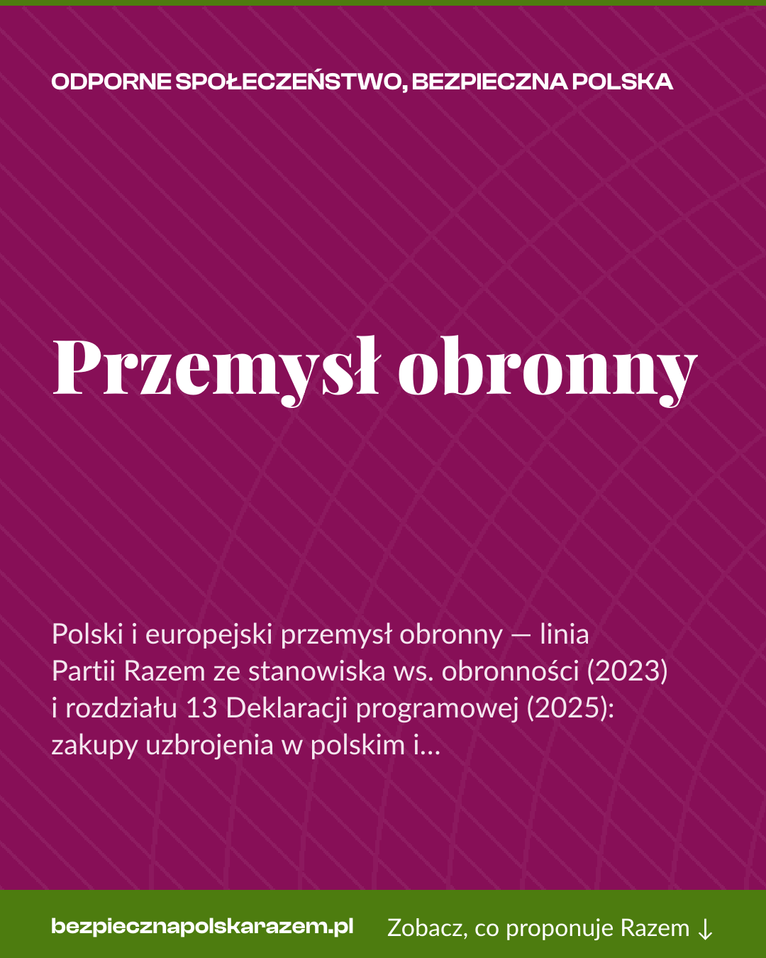 Grafika pionowa do udostępnienia: Przemysł obronny